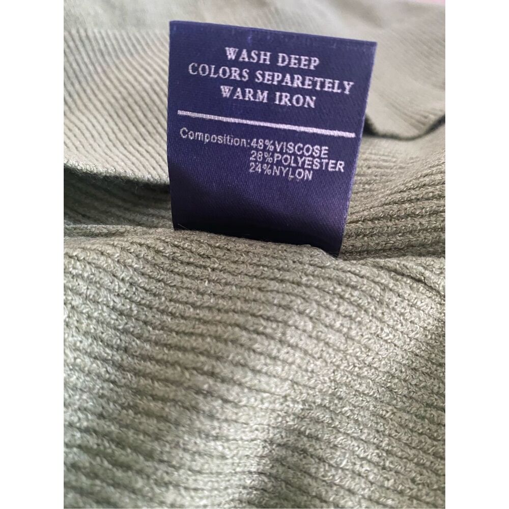 NWT Barabas Green Knit Turtleneck Men Sweater Sz L - Picture 3 of 11